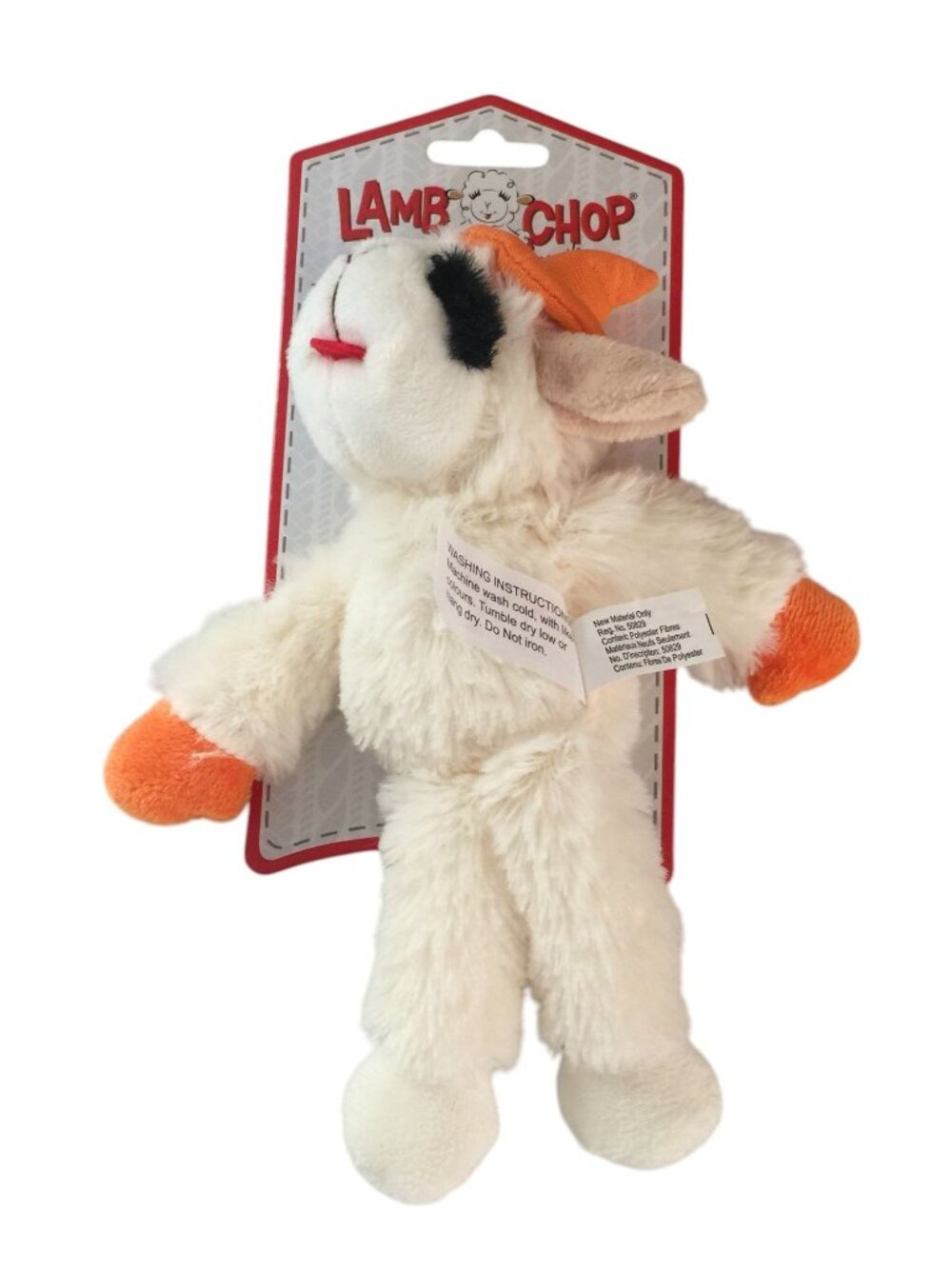 Lamb Chop Halloween Witch Orange Hat Floppy 7" Dog Toy Squeak